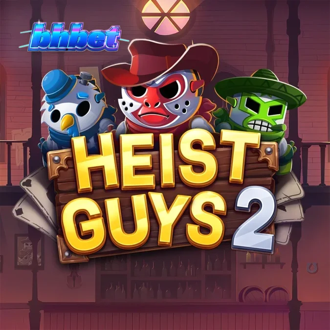 Visual vibrante e temático do slot Heist Guys 2 com elementos de Velho Oeste